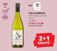 S de la sablette igp val de loire wit-Witte wijnen