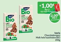 Ivoria chocoladerepen melk hele hazelnoten bio-Ivoria 