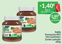 Ivoria smeerpasta bio met hazelnoten zonder palmolie-Ivoria 