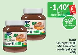 Ivoria smeerpasta bio met hazelnoten zonder palmolie