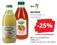 Sinaasappelsap 100% jus-Materne