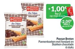 Paysan breton pannenkoeken met fondant en stukken chocolade