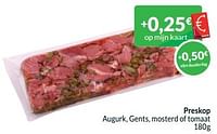 Preskop augurk, gents, mosterd of tomaat-Huismerk - Intermarche