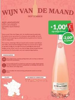 Aop languedoc côte des rosés gerard bertrand