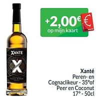 Promoties Xanté peren- en cognaclikeur - 35°of peer en coconut - Xante - Geldig van 01/09/2024 tot 30/09/2024 bij Intermarche