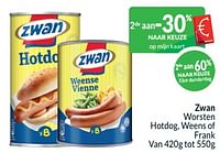 Zwan worsten hotdog, weens of frank-Zwan