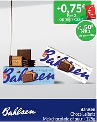 Bahlsen choco leibniz melkchocolade of puur-Bahlsen