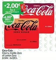 Promoties Coca-cola cherry, vanille zero of lemon zero - Coca Cola - Geldig van 01/09/2024 tot 30/09/2024 bij Intermarche