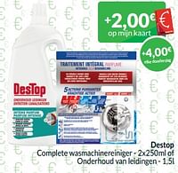 Promoties Destop complete wasmachinereiniger of onderhoud van leidingen - Destop - Geldig van 01/09/2024 tot 30/09/2024 bij Intermarche