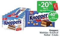 Promoties Knoppers wafeltjes of nutbar - Knoppers - Geldig van 01/09/2024 tot 30/09/2024 bij Intermarche