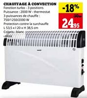 Promotions Chauffage à convection - Tristar - Valide de 02/09/2024 à 29/09/2024 chez Dema