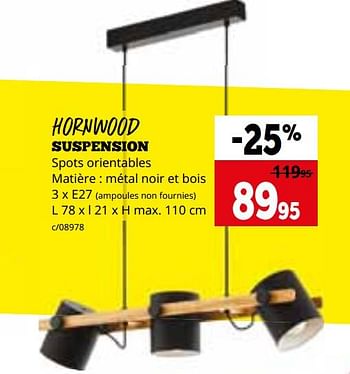 Promotions Hornwood suspension - Produit maison - Dema - Valide de 02/09/2024 à 29/09/2024 chez Dema