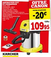 Promotions Kärcher aspirateur eau et poussières wd3s - Kärcher - Valide de 02/09/2024 à 29/09/2024 chez Dema