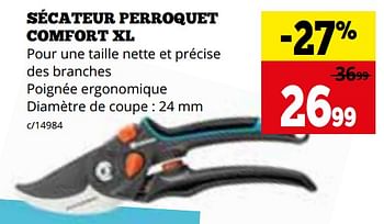 Promotions Sécateur perroquet comfort xl - Gardena - Valide de 02/09/2024 à 29/09/2024 chez Dema