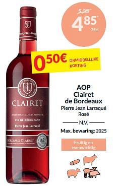 Aop clairet de bordeaux pierre jean larraqué rosé