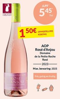 Aop rosé d’anjou domaine de la petite roche rosé-Rosé wijnen