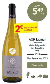 Aop saumur domaine de la seigneurie des tourelles wit-Witte wijnen