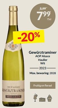 Gewürztraminer aop alsace hauller wit