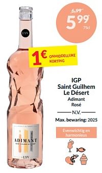 Igp saint guilhem le désert adimant rosé-Rosé wijnen