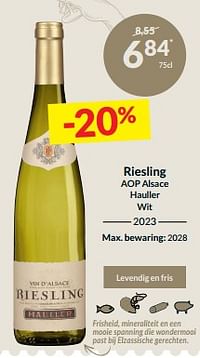 Riesling aop alsace hauller wit-Witte wijnen