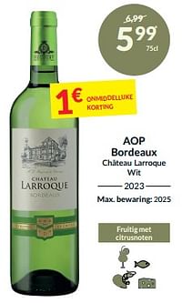 Aop bordeaux château larroque wit-Witte wijnen