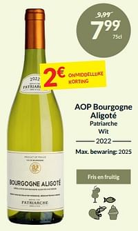 Aop bourgogne aligoté patriarche wit-Witte wijnen