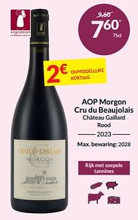 Aop morgon cru du beaujolais château gaillard rood-Rode wijnen