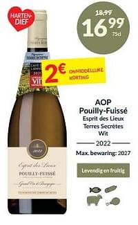 Aop pouilly-fuissé esprit des lieux terres secrètes wit-Witte wijnen