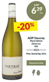 Aop vouvray pierre brévin demi-sec wit-Witte wijnen