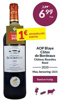 Aop blaye côtes de bordeaux château bourdieu rood-Rode wijnen