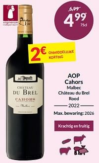 Aop cahors malbec château du brel rood-Rode wijnen