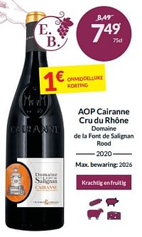 Aop cairanne cru du rhône domaine de la font de salignan rood-Rode wijnen