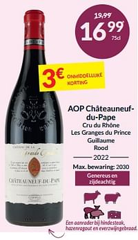 Aop châteauneufdu-pape cru du rhône les granges du prince guillaume rood-Rode wijnen