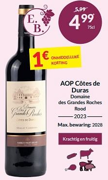 Aop côtes de duras domaine des grandes roches rood