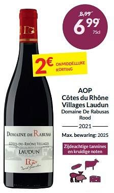 Aop côtes du rhône villages laudun domaine de rabusas rood