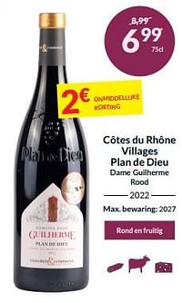 Côtes du rhône villages plan de dieu dame guilherme rood-Rode wijnen