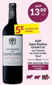 Aop saint-émilion grand cru les charmes de grand corbin rood-Rode wijnen