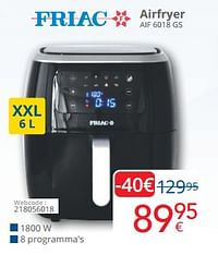 Friac airfryer aif 6018 gs-Friac