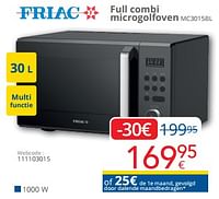 Friac full combi microgolfoven mc3015bl-Friac