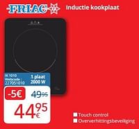 Friac inductie kookplaat ik 1010-Friac