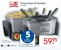 Fritel frituurpan + fondue ff1400-Fritel