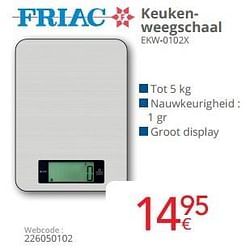 Friac keukenweegschaal ekw-0102x