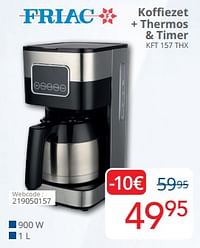 Friac koffiezet + thermos + timer kft 157 thx-Friac