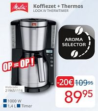 Melitta koffiezet + thermos look iv thermtimer-Melitta