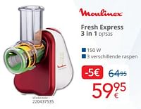 Promoties Moulinex fresh express 3 in 1 dj7535 - Moulinex - Geldig van 01/09/2024 tot 30/09/2024 bij Eldi