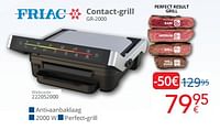 Friac contact-grill gr-2000-Friac