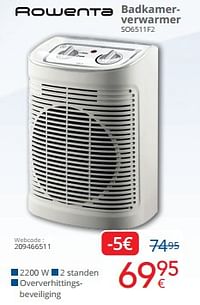 Rowenta badkamerverwarmer so6511f2-Rowenta