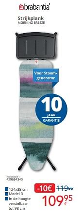 Promoties Strijkplank morning breeze - Brabantia - Geldig van 01/09/2024 tot 30/09/2024 bij Eldi