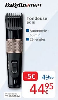 Babyliss tondeuse e974e-Babyliss