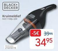 Black + decker kruimeldief nvc115bjl-qw-Black & Decker